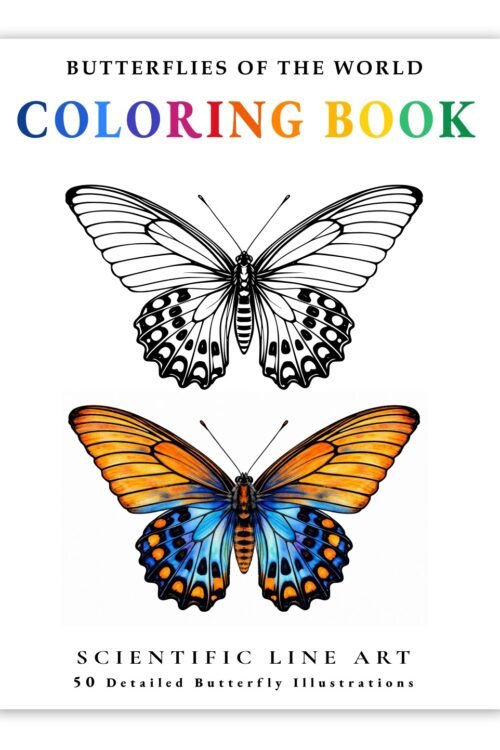 Butterflies of the World Colouring Book