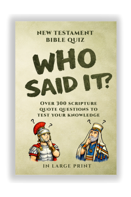NEW TESTAMENT :WHO SAID IT" QUIZ BOOK
